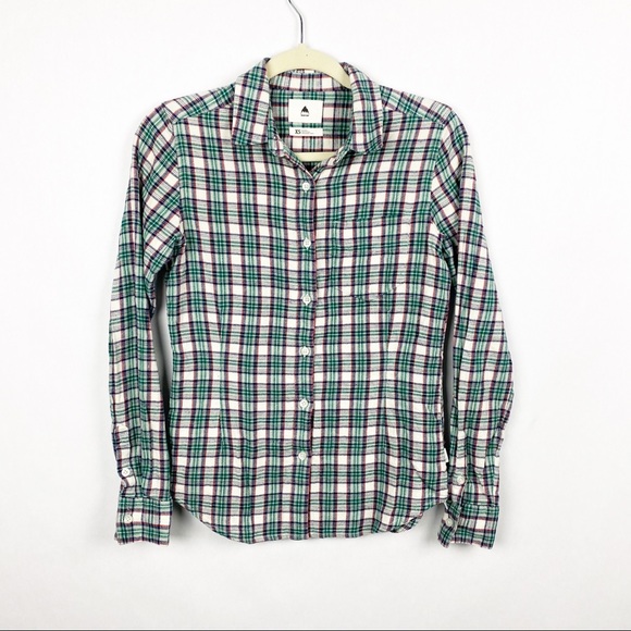 Burton Plaid Button Down Flannel Shirt - Picture 1 of 6